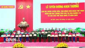 Bộ Quốc phòng tuyên dương Đoàn Thể thao Quân đội đạt thành tích cao