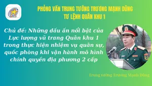 Phỏng vấn Trung tướng Trương Mạnh Dũng, Tư lệnh Quân khu 1 về những dấu ấn nổi bật của Quân khu khi vận hành chính quyền địa phương 2 cấp