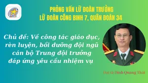 Phỏng vấn Đại tá Đinh Quang Thái, Lữ đoàn trưởng, Lữ đoàn Công binh 7, Quân đoàn 34 về công tác giáo dục, rèn luyện đội ngũ cán bộ Trung đội trưởng