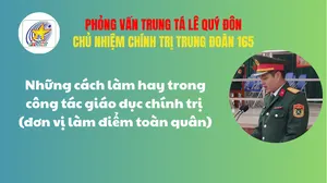 Phỏng vấn Trung tá Lê Qúy Đôn, Chủ nhiệm Chính trị Trung đoàn 165, Sư đoàn 312, Quân đoàn 12 về những cách làm sáng tạo trong công tác giáo dục chính trị