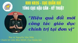 Đại tá Nguyễn Văn Nên, Chính trị viên Kho K826, Cục Quân khí Về hiệu quả đổi mới công tác giáo dục chính trị tại đơn vị