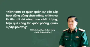 Phỏng vấn Thiếu tướng Nguyễn Đức Hưng, Chính ủy Quân khu 3 về xây dựng lực lượng vũ trang Quân khu 3