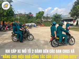 Xe mô tô 2 bánh: Phương tiện nâng cao hiệu quả công tác cho lực lượng Dân quân tự vệ