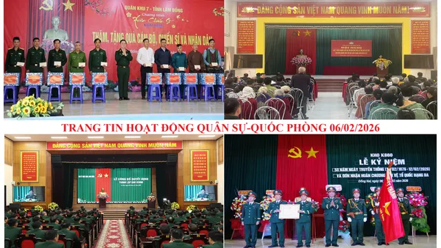 Trang tin hoạt động Quân sự - Quốc phòng 06/02/2026