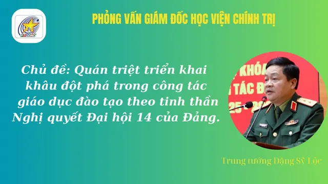 Phỏng vấn Trung tướng Đặng Sỹ Lộc, Giám đốc Học viện Chính trị: Đột phá giáo dục đào tạo theo Nghị quyết Đại hội 14