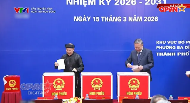 Tổng Bí thư Tô Lâm thực hiện quyền cử tri tại phường Ba Đình (TP. Hà Nội)