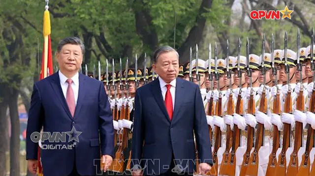 Lễ đón trọng thể Tổng Bí thư, Chủ tịch nước Tô Lâm thăm cấp Nhà nước đến Trung Quốc