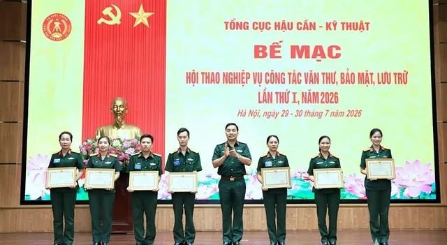Ghi từ hội thao nghiệp vụ văn thư lưu trữ bảo mật của Tổng Cục Hậu cần - Kỹ thuật