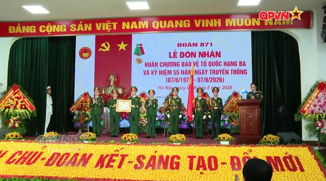 Đoàn 871 đón nhận Huân chương Bảo vệ Tổ quốc hạng Ba