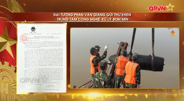 Đại tướng Phan Văn Giang gửi thư khen Trung tâm Công nghệ xử lý bom mìn